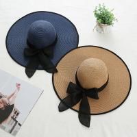 Paille Chapeau de paille de protection solaire modèle bowknot plus de couleurs pour le choix pièce