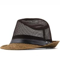 Straw windproof Fedora Hat sun protection & unisex & breathable PC