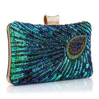 Polyester Clutch Bag with chain & with rhinestone Beaded Solid PC