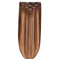 Human Hair can be permed and dyed Seamless Hair Extension for women brown PC