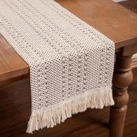 Cotton Tassels Table Runner & hollow PC