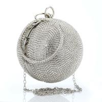 Polyester hard-surface Clutch Bag with chain Rhinestone Solid PC