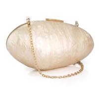 Acrylic Clutch Bag attached with hanging strap beige PC