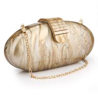 Acrylic Clutch Bag attached with hanging strap beige PC