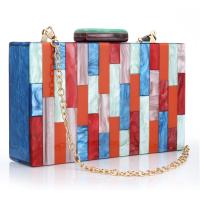 Acrylic Clutch Bag with chain mixed colors PC