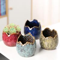 Keramik Blumentopf, Handgefertigt, gemischte Farben,  Festgelegt