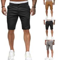 Polyester Middle Waist Men Cargo Shorts Solid PC