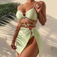 Polyester Bikini & three piece green Set