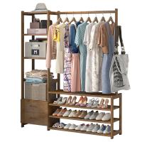 Moso Bamboo Multilayer & Multifunction Clothes Hanging Rack Dark Brown PC