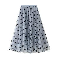 Polyester Skirt mid-long style heart pattern : PC