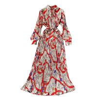 Viscose Slim & long style & High Waist One-piece Dress printed : PC