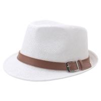 Straw Fedora Hat sun protection & breathable Solid PC