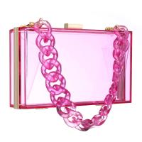 Acrylic Jelly Bag Clutch Bag with chain Solid PC