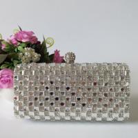 Metal hard-surface Clutch Bag with chain & with rhinestone Polyester Solid PC