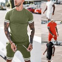 Polyester Plus Size Men Casual Set & two piece & breathable short & top Set