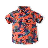 Poliéster Camisa chico, impreso, multicolor,  trozo