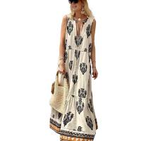 Polyester long style One-piece Dress & loose printed PC