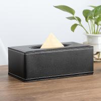 PU Leather Tissue Box durable & dustproof Solid PC