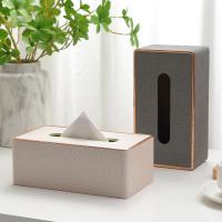 PU Leather Tissue Box durable Solid PC