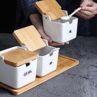 Ceramics Seasoning Box Set durable & three piece handmade Solid Set