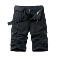 Cotton Middle Waist Men Cargo Shorts & loose & with pocket Solid PC