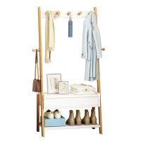 Bamboo Storage Rack Clothes Hanging Rack for storage PC