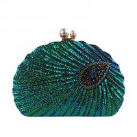 Synthetic Leather hard-surface Clutch Bag with chain Plastic Sequins & Polyester Solid PC