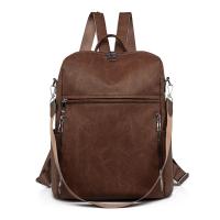 PU Leather Backpack soft surface Solid PC