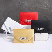 Polyester Box Bag Clutch Bag with chain & with rhinestone Solid PC
