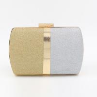 Metal & Polyester hard-surface & Pillow Shaped & Evening Party Clutch Bag Colour Matching gold PC