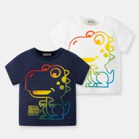 Algodón Camiseta chico, impreso, Dinosaurio, más colores para elegir,  trozo