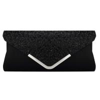 Satin Evening Party Clutch Bag with chain Plastic Sequins & Polyester PC