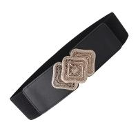 Polyester Easy Matching Waist Band flexible PU Leather & Zinc Alloy gold color plated PC