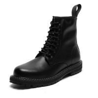 Leather Men Martens Boots & waterproof & breathable Solid black Pair