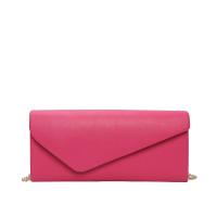 PU Leather Clutch Bag with chain & soft surface butterfly pattern PC