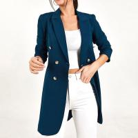 Polyester Women Suit Coat mid-long style Solid PC
