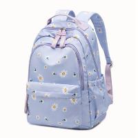 Polyester Load Reduction Backpack large capacity & waterproof floral blue PC