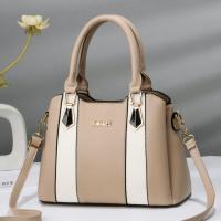 PU Leather Patchwork Bag Handbag soft surface & attached with hanging strap PC