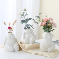 Keramik Vase, Weiß,  Stück