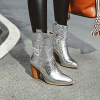 Synthetic Leather chunky Women Martens Boots Pair