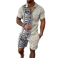Men Casual Set printed Set Short Sleeve Shorts Two Piece Sports Casual Men's Suit summer t shirt and short set for men