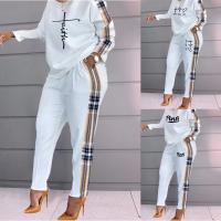 Polyester Women Casual Set & two piece Long Trousers & top printed Set