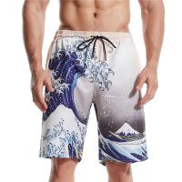 Polyester Quick Dry & Plus Size Men Beach Shorts & loose printed PC
