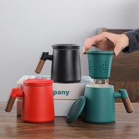 Ceramics anti-scald Mug Set Cup Lid & filter & cups handmade Solid Set