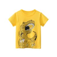 Algodón Camiseta chico, impreso, amarillo,  trozo