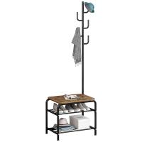 Iron Clothes Hanging Rack for storage Wood PC