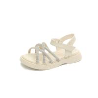 Rubber & Synthetic Leather velcro Girl Sandals & breathable iron-on Pair