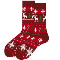Cotton Unisex Knee Socks christmas design & breathable Bag