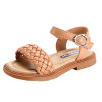 Microfiber PU Synthetic Leather & Rubber velcro Girl Sandals Pair