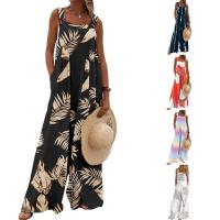 Polyester Wide Leg Trousers & Plus Size Long Jumpsuit & loose printed PC
